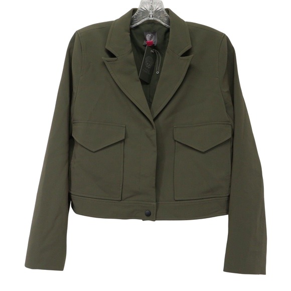 Vince Camuto Jackets & Blazers - Vince Camuto Cropped Blazer Jacket Olive Green Size 6 NWT Fall Forward MSRP $149